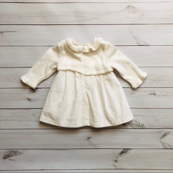 Mayoral Silver Sparkle Winter White Dress Newborn - Picture 7 of 7